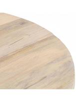 masyvo stalas apvalus - Valgomojo stalas VLX Solid Mango Wood 321700, šviesiai ruda, 1100 mm x 1100 mm x 760 mm - 7 nuotrauka