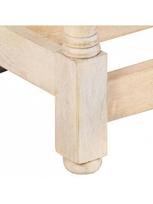 masyvo stalas apvalus - Valgomojo stalas VLX Solid Mango Wood 321700, šviesiai ruda, 1100 mm x 1100 mm x 760 mm - 8 nuotrauka