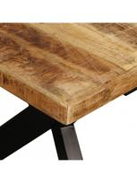akiniu kojeles - Valgomojo stalas VLX Solid Mango Wood 244805, rudas/medžio, 1800 mm x 900 mm x 760 mm - 7 nuotrauka