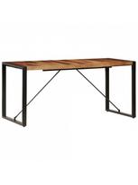 tamsinti akiniai - Valgomojo stalas VLX Solid Sheesham Wood 247419, tamsiai ruda, 1600 mm x 800 mm x 750 mm - 1 nuotrauka