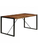 tamsinti akiniai - Valgomojo stalas VLX Solid Sheesham Wood 247419, tamsiai ruda, 1600 mm x 800 mm x 750 mm - 2 nuotrauka