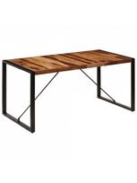 tamsinti akiniai - Valgomojo stalas VLX Solid Sheesham Wood 247419, tamsiai ruda, 1600 mm x 800 mm x 750 mm - 9 nuotrauka