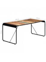 rudas valgomasis stalas - Valgomojo stalas VLX Solid Reclaimed Wood 247862, rudas, 1800 mm x 900 mm x 760 mm - 7 nuotrauka