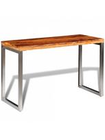 stalas pietu - Valgomojo stalas VLX Solid Sheesham Wood 242126, rudas, 1150 mm x 550 mm x 760 mm - 2 nuotrauka
