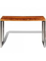 stalas pietu - Valgomojo stalas VLX Solid Sheesham Wood 242126, rudas, 1150 mm x 550 mm x 760 mm - 3 nuotrauka