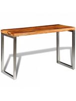 stalas pietu - Valgomojo stalas VLX Solid Sheesham Wood 242126, rudas, 1150 mm x 550 mm x 760 mm - 4 nuotrauka