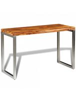 stalas pietu - Valgomojo stalas VLX Solid Sheesham Wood 242126, rudas, 1150 mm x 550 mm x 760 mm - 5 nuotrauka