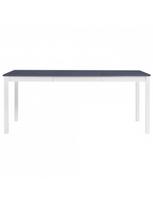 dino mask - Valgomojo stalas VLX Dining Table 283406, baltas/pilkas, 1800 mm x 900 mm x 730 mm - 3 nuotrauka