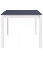 dino mask - Valgomojo stalas VLX Dining Table 283406, baltas/pilkas, 1800 mm x 900 mm x 730 mm - 4 nuotrauka