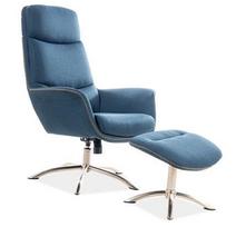Signal Meble Regan Chair With Footrest Blue