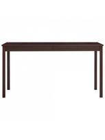 tamsinti akiniai - Valgomojo stalas VLX Pinewood 283401, tamsiai ruda, 1400 mm x 700 mm x 730 mm - 3 nuotrauka