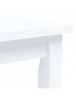 pigu lt valgomojo stalai - Valgomojo stalas VLX Dining Table 247362, baltas, 1140 mm x 710 mm x 750 mm - 3 nuotrauka