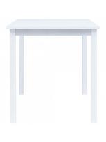 pigu lt valgomojo stalai - Valgomojo stalas VLX Dining Table 247362, baltas, 1140 mm x 710 mm x 750 mm - 4 nuotrauka