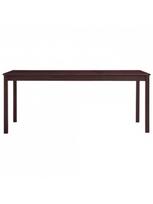 tamsinti akiniai - Valgomojo stalas VLX Pinewood, tamsiai ruda, 1800 mm x 900 mm x 730 mm - 2 nuotrauka