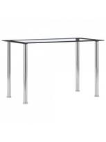 pigu lt valgomojo stalai - Valgomojo stalas VLX, skaidrus/juodas, 1200 mm x 600 mm x 750 mm - 1 nuotrauka