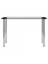 pigu lt valgomojo stalai - Valgomojo stalas VLX, skaidrus/juodas, 1200 mm x 600 mm x 750 mm - 2 nuotrauka