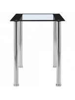 pigu lt valgomojo stalai - Valgomojo stalas VLX, skaidrus/juodas, 1200 mm x 600 mm x 750 mm - 3 nuotrauka
