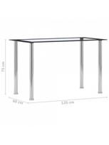 pigu lt valgomojo stalai - Valgomojo stalas VLX, skaidrus/juodas, 1200 mm x 600 mm x 750 mm - 5 nuotrauka