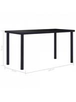 pigu lt valgomojo stalai - Valgomojo stalas VLX 281853, juodas, 1400 mm x 700 mm x 750 mm - 5 nuotrauka