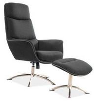 Signal Meble Regan Chair With Footrest Grey