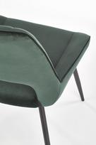zalios valgomojo kedes - Halmar K404 Chair Dark Green - 7 nuotrauka