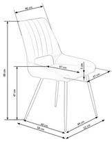 zalios valgomojo kedes - Halmar K404 Chair Dark Green - 11 nuotrauka