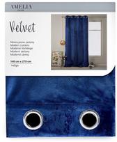 AmeliaHome Velvet Curtains Indigo 240x270cm