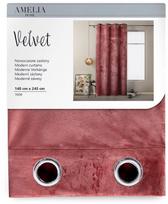 AmeliaHome Velvet Curtains Rose 140x245cm