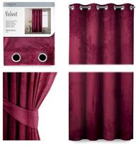velvet uzuolaidos - AmeliaHome Velvet Curtains Wine 140x245cm - 3 nuotrauka