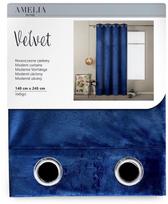 AmeliaHome Velvet Curtains Indigo 240x245cm