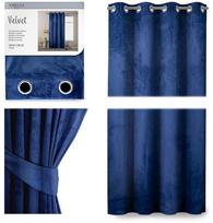 velvet uzuolaidos - AmeliaHome Velvet Curtains Indigo 240x245cm - 3 nuotrauka