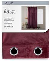 AmeliaHome Velvet Curtains Burgundy 140x270cm