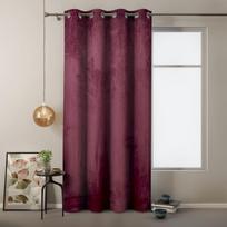 naktines uzuolaidos su ziedais - AmeliaHome Velvet Curtains Burgundy 140x245cm - 4 nuotrauka