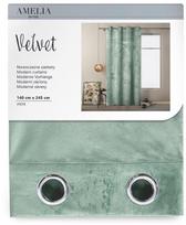 AmeliaHome Velvet Curtains Mint 140x245cm