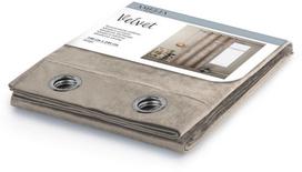 naktines smelio spalvos uzuolaidos - AmeliaHome Velvet Curtains Beige 140x245cm - 2 nuotrauka