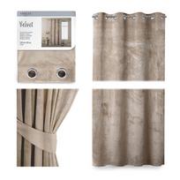 naktines smelio spalvos uzuolaidos - AmeliaHome Velvet Curtains Beige 140x245cm - 3 nuotrauka