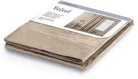 velvet uzuolaidos - AmeliaHome Velvet Pleat Curtains Cream 140x270cm - 2 nuotrauka
