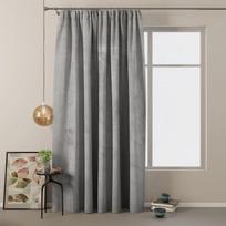 sidabrines uzuolaidos - AmeliaHome Velvet Pleat Curtains Silver 140x245cm - 4 nuotrauka