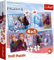 frozen puzzle - Trefl 4-in-1 Puzzle Disney Frozen 2 35/48/54/70pcs 34294 - 1 nuotrauka