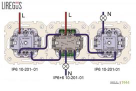 liregus jungiklis epsilon - Perjungiklis Liregus Epsilon ĮP6+6-10-001-01, rudas - 5 nuotrauka