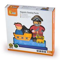 medines kaladeles - Kaladėlė Viga Magnetic Standing Puzzle Pirate 50077 - 2 nuotrauka