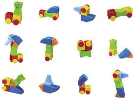 magnetines kaladeles - PEOPLE BLOCKS Keliaujantis magnetinių kaladėlių rinkinys Plaukiam ir važiuojam!, PB325 - 2 nuotrauka