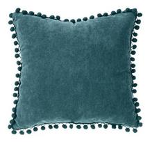 pomponai - Pagalvėlė dekoratyvinė Pompom, žalia 40x40 cm - 1 nuotrauka