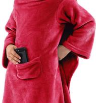 vaikiska pledas - DecoKing Lazy Kids Blanket Red 90x105cm - 4 nuotrauka