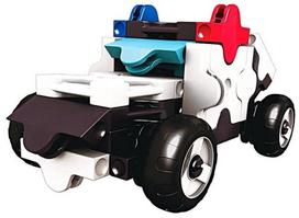 konstruktorius laq - LAQ Japoniškas konstruktorius Hamacron Constructor Mini Police Car, 4952907003096 - 3 nuotrauka