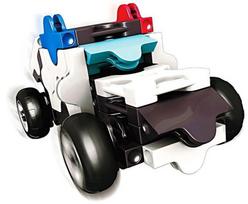 konstruktorius laq - LAQ Japoniškas konstruktorius Hamacron Constructor Mini Police Car, 4952907003096 - 4 nuotrauka