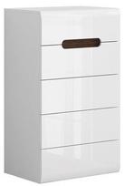 brw azteca - Black Red White Chest Of Drawers Azteca Trio KOM5S White - 2 nuotrauka