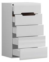 brw azteca - Black Red White Chest Of Drawers Azteca Trio KOM5S White - 3 nuotrauka