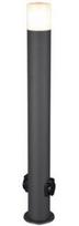 lauko rozetes - Trio Hoosic antracito spalvos stulpelinis šviestuvas 80 cm aukščio, IP44, 1xE27 su rozete - 1 nuotrauka