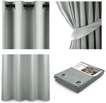 uzuolaidos blackout - AmeliaHome Blackout Curtains Silver 140x245cm - 2 nuotrauka